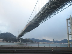 下関側から見た関門海峡