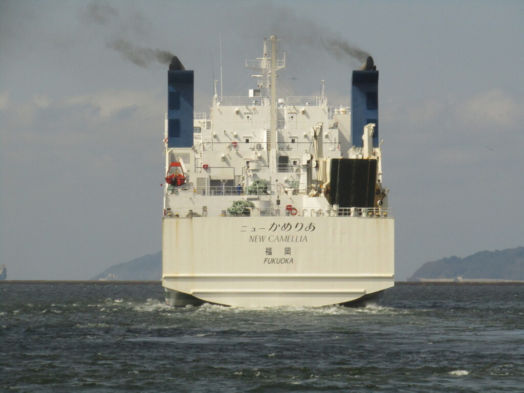 博多港にて　ニューかめりあの出港　②