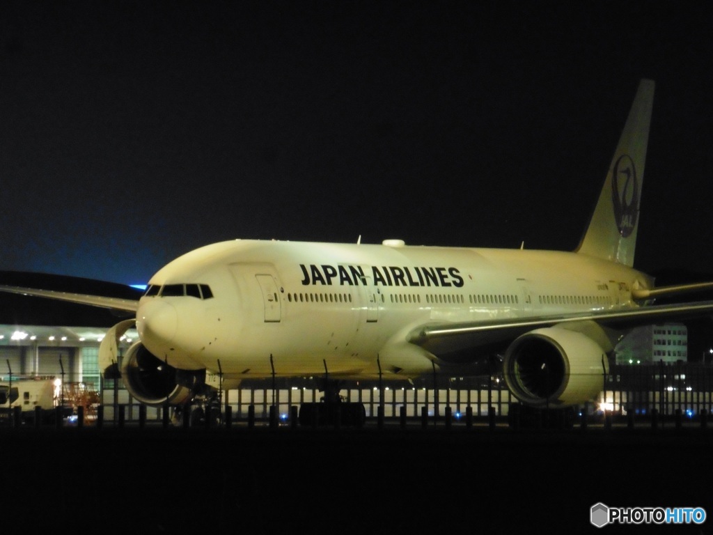 目の前からJALの機体