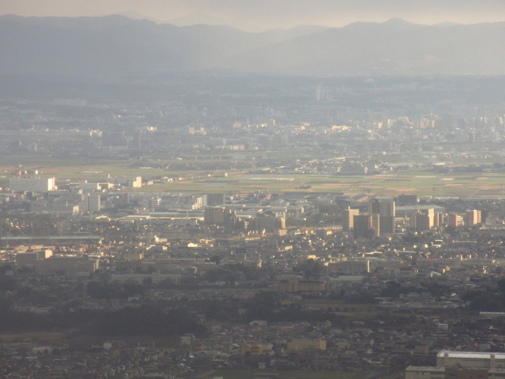 山頂から見る久留米市①