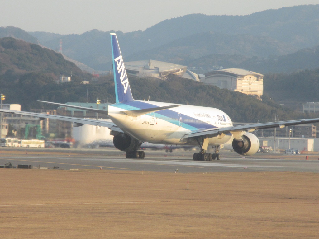 後ろから見るANA　B777