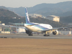 後ろから見るANA　B777
