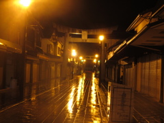 夜の太宰府天満宮参道　①