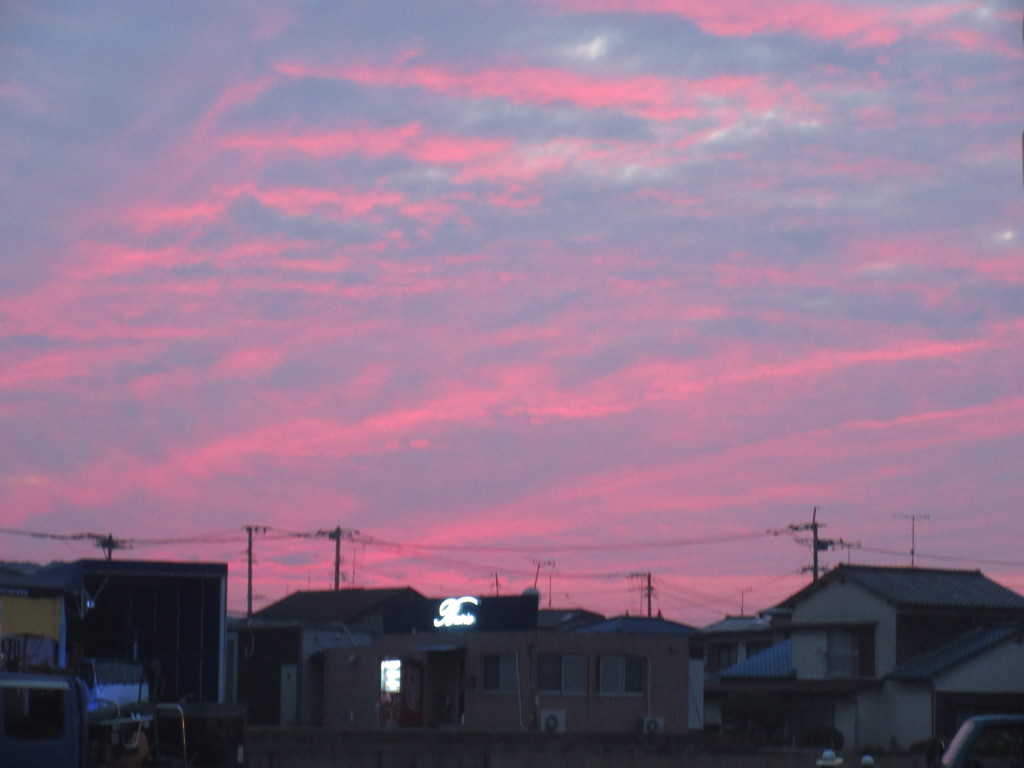 赤い夕陽
