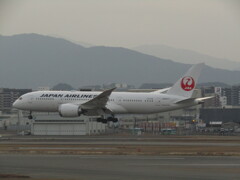 着陸　JAL 787