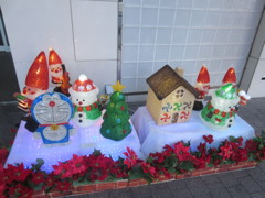 クリスマスイルミネーションの可愛いキャラクター