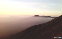 山頂から見えた夕暮れ②