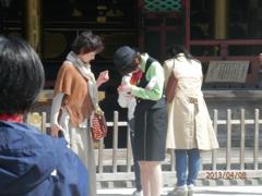 大宰府天満宮でバスガイドが