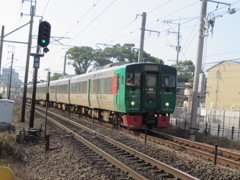 太宰府市付近を走る783系みどり