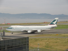 CATHATY CARGO　B747の出発