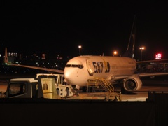 最終便到着後の福岡空港②