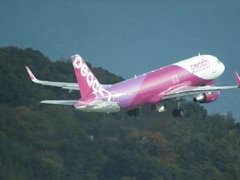 PEACH  JA13VA　福岡空港にて