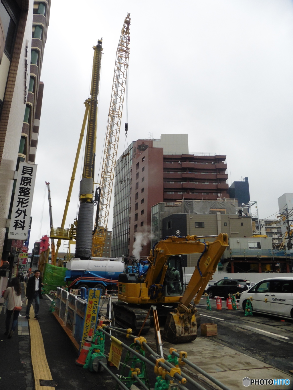 博多駅周辺地下鉄工事現場①