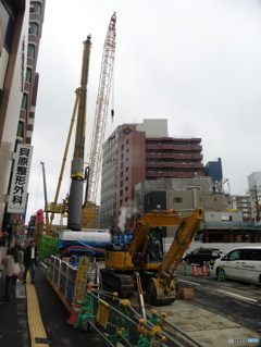 博多駅周辺地下鉄工事現場①