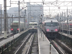 鹿児島本線の竹下車両基地にて①