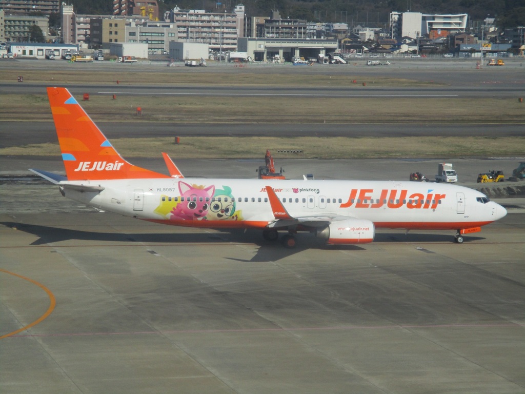 JEJU AIR  HL8087  pink fong