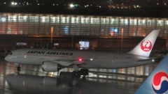 JAL　B787　羽田空港到着