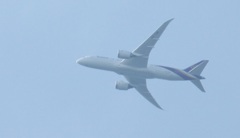 離陸上昇するタイ国際　B787