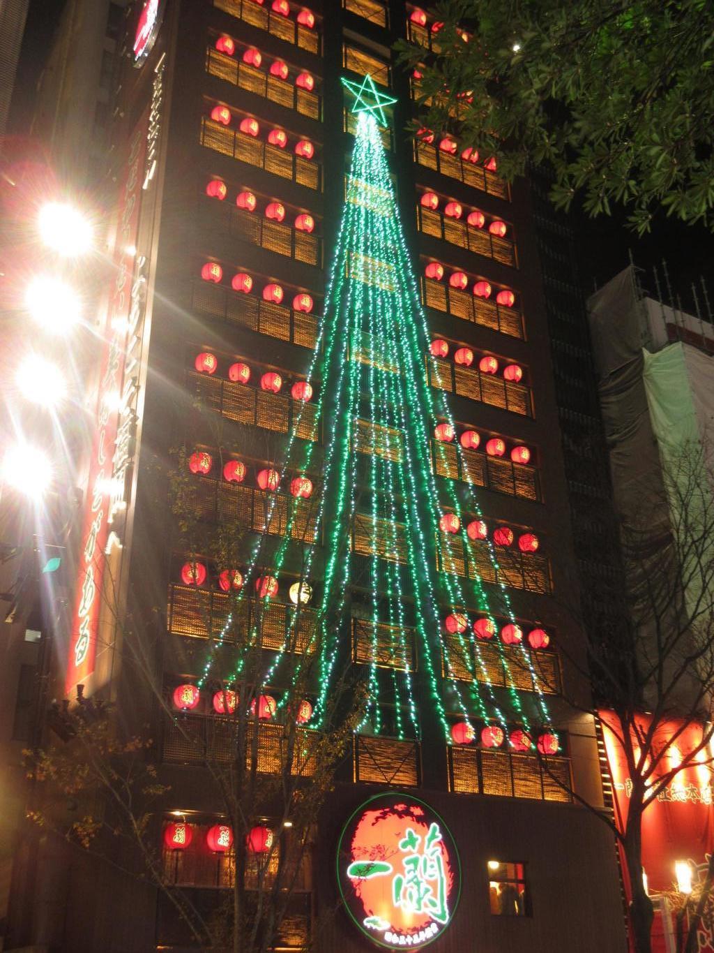 ラーメン一蘭のイルミネーション