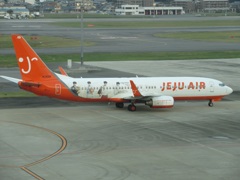 JEJU　AIR 塗装機到着