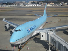 KOREAN AIR  B747-400到着④
