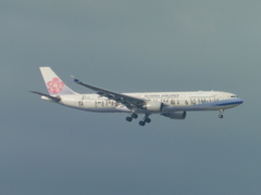 CHINA　AIRLINE　塗装機の着陸