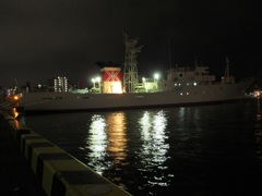 福岡市中央区長浜　夜の須崎埠頭にて　①