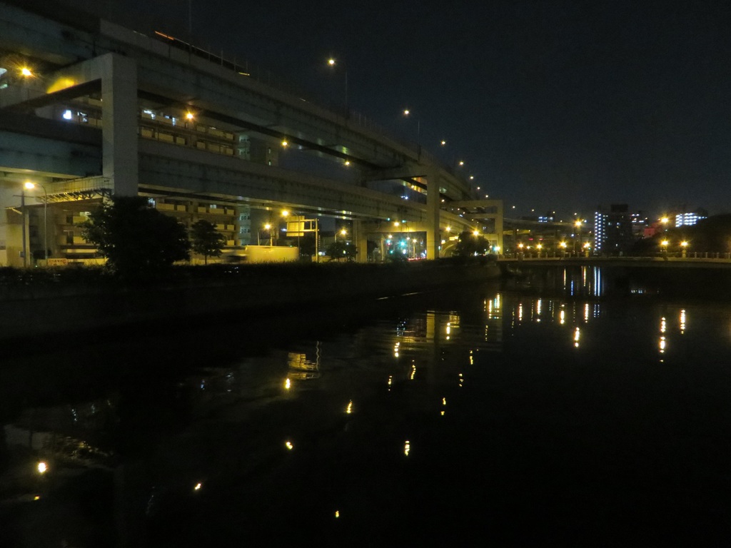 夜の福岡都市高