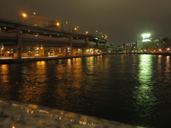 夜の福岡都市高速の光景