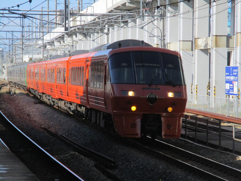 783系CM21　竹下駅通過　　