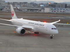 JAL  B787-8   JA847J  福岡空港到着　③
