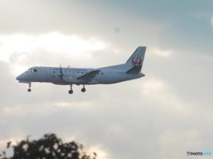 夕暮れと着陸②