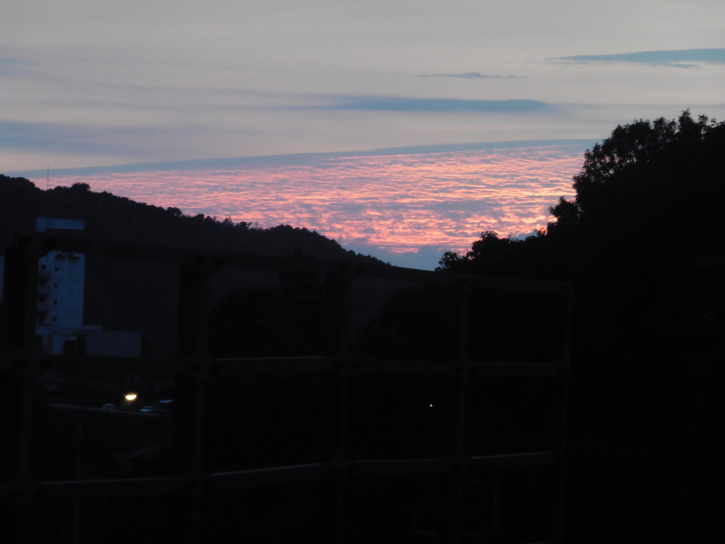田舎の夕日