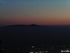 山頂から眺めた夕焼け①