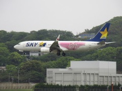 SKYMARK タカガールジェット ランディング　