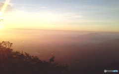 山頂から見えた夕暮れ①