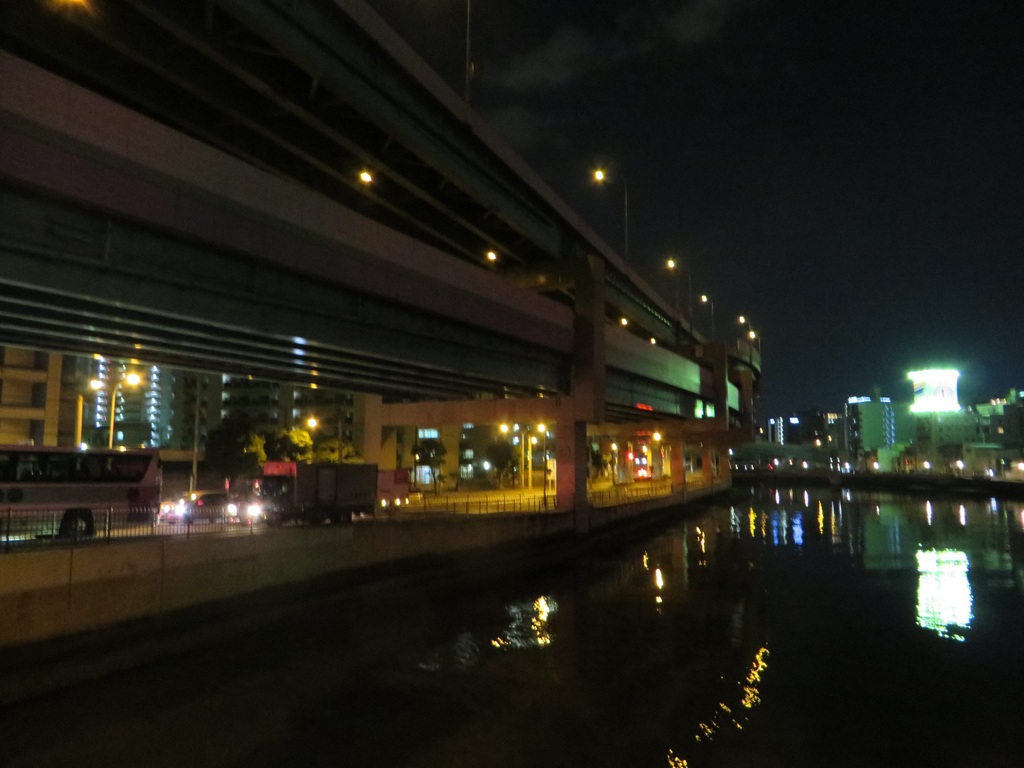 夜の福岡都市高速①