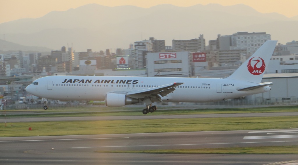 JAL　B767の着陸