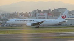 JAL　B767の着陸