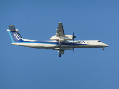 ANA DHC8-Q400　福岡空港へのアプローチ　①