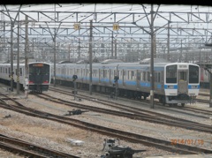 南福岡車両所に並ぶたくさんの電車③