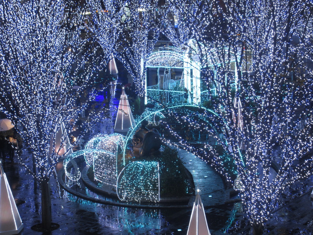 博多シティ２Ｆから見たイルミネーション②