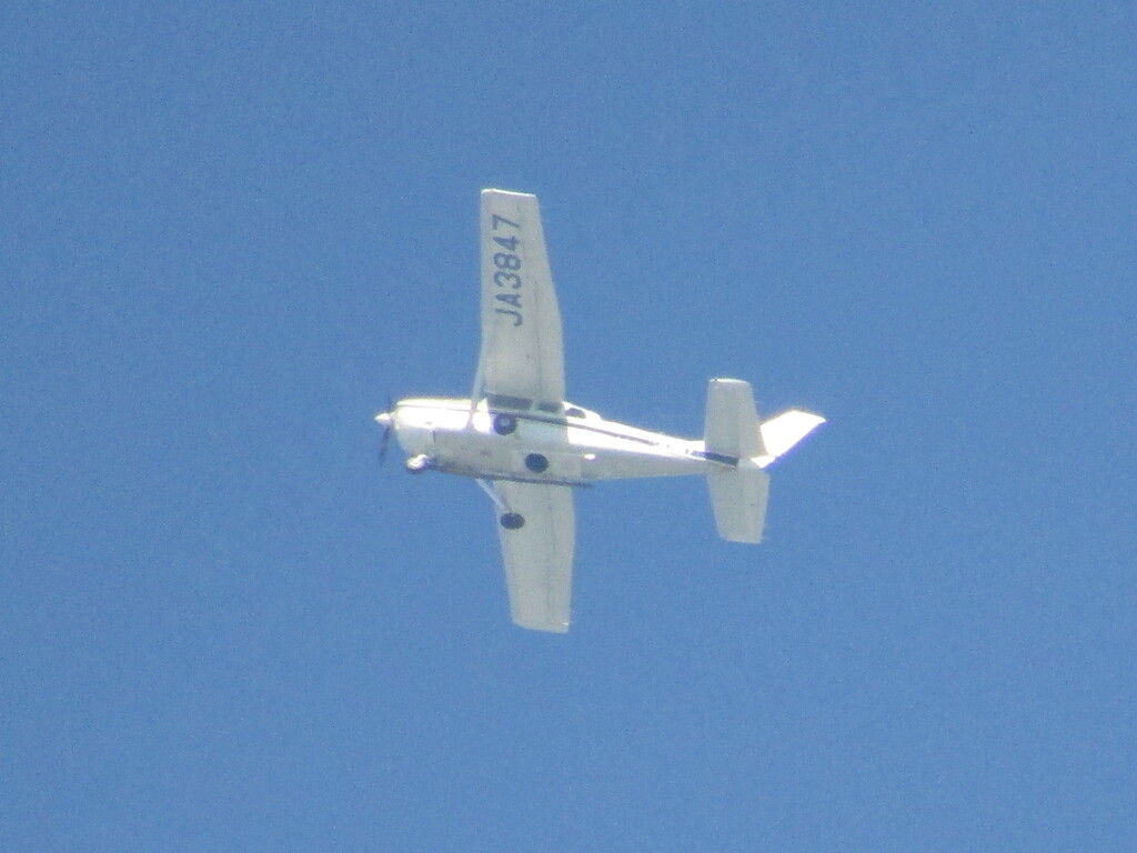 上空を飛行していた小型機
