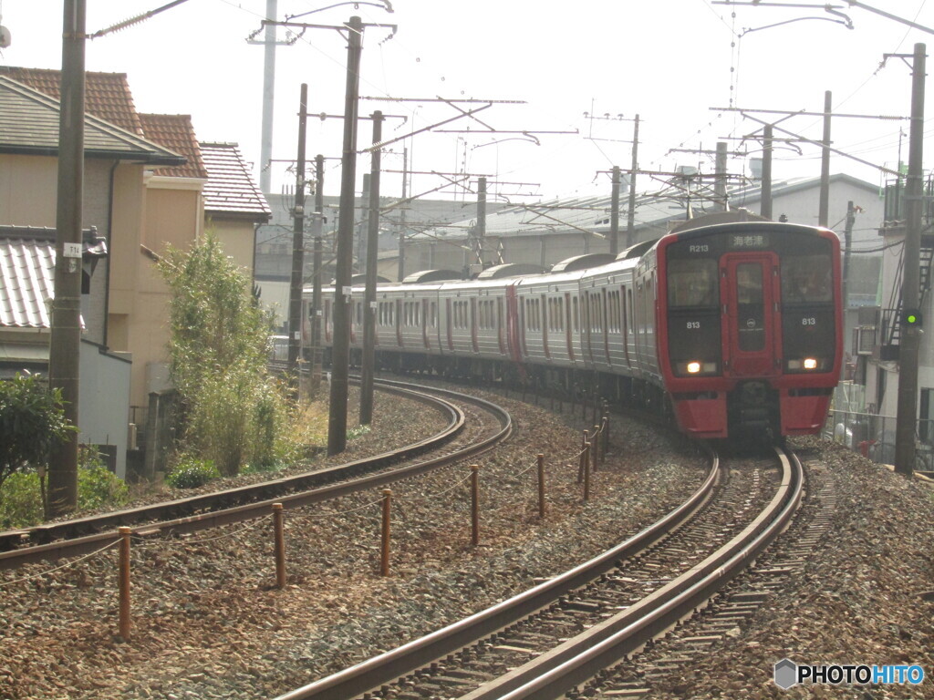 上り813系　多々良付近にて