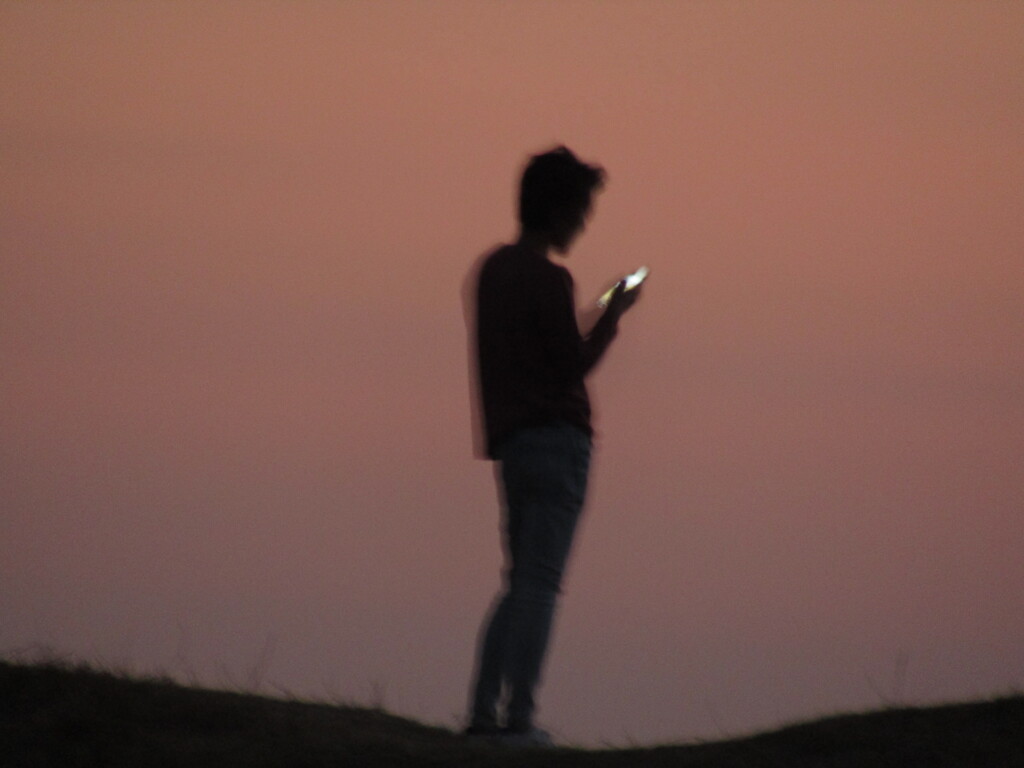 夕日と人のコラボ　③
