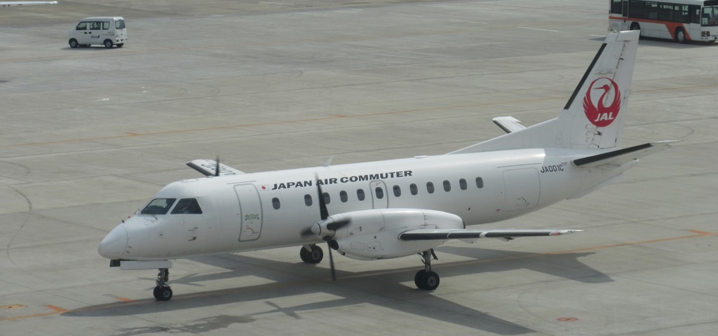 SAAB340Bを展望デッキから