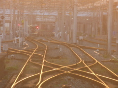 夕暮れとレール　③