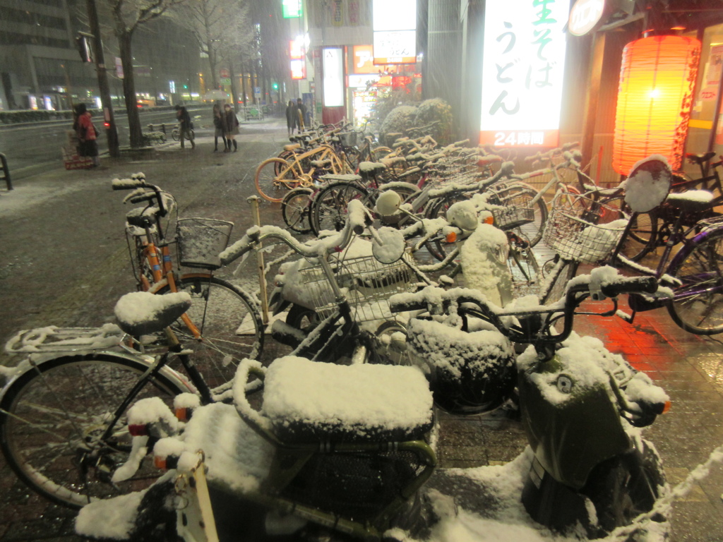 福岡市中央区天神の積雪の様子です⑧
