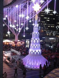 博多シティ２Ｆから見たイルミネーション⑤