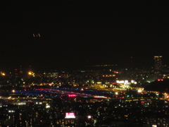 筑紫野市山中から見える夜の福岡空港